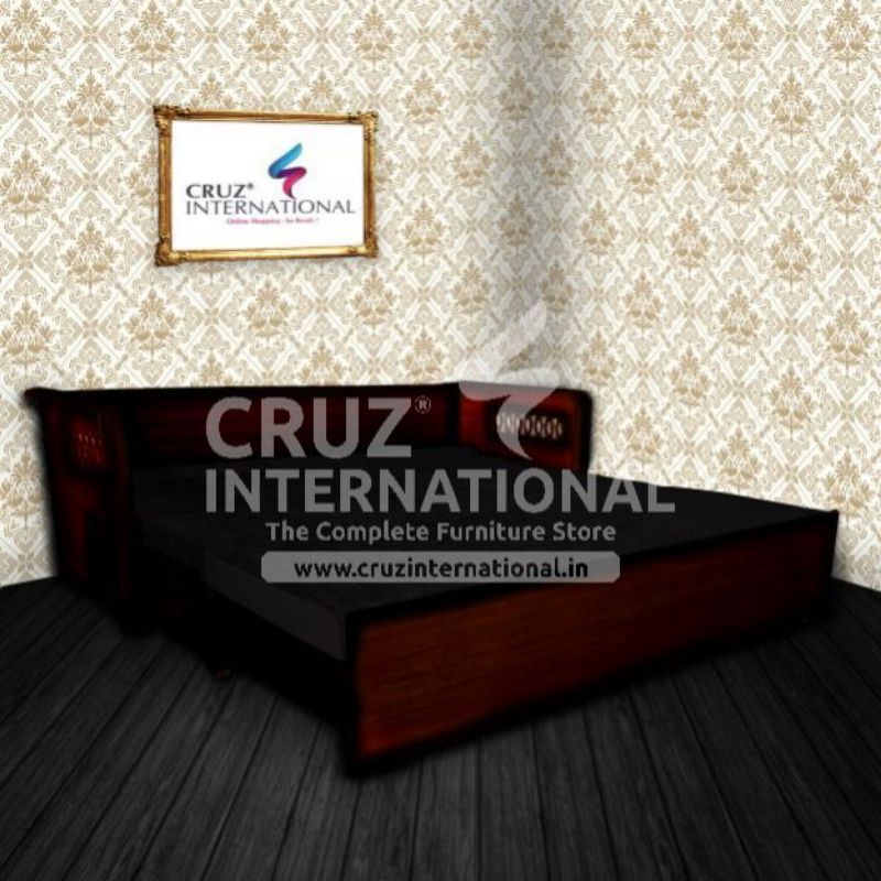 Josefina Evergreen Sofa Cum Bed Teakwood CRUZ INTERNATIONAL